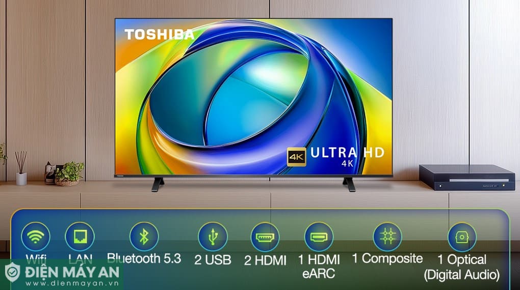Smart Tivi Toshiba AI 4K 65 inch 65C350RP